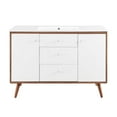 thumbnail image 6 of Sink Vanity Cabinet, Wood, Brown Walnut White, Modern Contemporary Urban Design, Hotel Bedroom Bathroom Master Suite Guest, 6 of 10