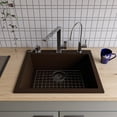 thumbnail image 3 of ALFI brand AB2420DI-C Chocolate 24" Drop-In Single Bowl Granite Composite Kitchen Sink, 3 of 9