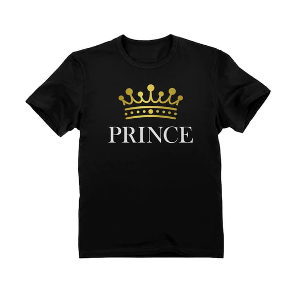 Tstars Prince Crown T-Shirt for Kids - Ideal Valentine's Day & Birthday Gift - Adorable Unisex Toddler Top - Comfortable and High-Quality Print - Perfect for Little Royalty