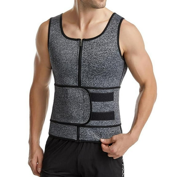 Hombres Fajas Adelgazamiento Cintura Entrenador Neopreno Chaleco Gris Colcomx Chaleco de sudor de sauna para hombres