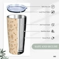 thumbnail image 4 of Western Tumbler 20oz Boho Western Stainless Steel Insulated Tumblers with Lid and Straw Beige Travel Coffee Mug Tea Wine Cups Water Bottle Western Gifts for Women, 4 of 6