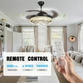 thumbnail image 5 of FINE MAKER 42 inch 7 Color Bluetooth Crystal Ceiling fan Light, Living room Remote Control Reversible 6 Speed Ceiling fan, 5 of 10