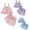 Blue, variant on 2Pcs Toddler Girls Summer Outfits Sleeveless Square Neck Floral Jacquard Eyelet Ruffle Vest Tops and Elastic Waist Shorts with Bow Belt Kids Clothes Set