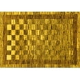 thumbnail image 1 of Ahgly Company Machine Washable Indoor Rectangle Checkered Yellow Modern Area Rugs, 2' x 3', 1 of 4