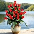 thumbnail image 7 of Bradem Artificial Rose Bouquet for Cemetery Decoration Memorial Flowers for Loved Ones, #A, Ornament Rose Bouquet, Silk Flower Arrangement, Memorial Flowers, Cemetery Decor, Artificial Floral Bouquet, 7 of 7