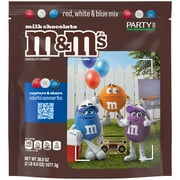 M&M's Milk Chocolate Red, White & Blue Summer Candy, Party Size - 38 Oz Bulk Bag