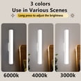 thumbnail image 4 of RYPFOEWBN Rechargeable magnetic touch LED light bar, simple linear design, support USB charging, suitable for study lighting, wardrobe cabinets, mirror fill light, dormitory desk lamp, 4 of 10