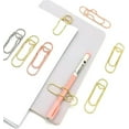 thumbnail image 4 of 6/12/24/48 Pcs 3 Colors Heart Pen Clip Metal Pencil Clips, 2.8 Inch Paperclip Pen Holder, Paper Clips Large, Multifunctional Rose Gold Silver Carbon Steel Paperclip for Notebooks and Papers(24pcs), 4 of 7