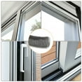 thumbnail image 4 of Adhesive Brush Seal Weather Stripping 9/16" x 3/8" x 49ft for Sliding Sash Door Window Wardrobe Seal, Gray, 4 of 5