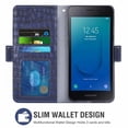 thumbnail image 2 of Case for Galaxy J2 Core, Pu Leather Cover, Mobile Phone Cover for Samsung Galaxy J2 Core, Wallet, Scratch-Proof Magnetic Mobile Phone Pocket with Card Compartment, Blue, 2 of 7