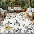 thumbnail image 3 of Fsddascl Yellow Grey Botanical Outdoor Rug for Patio/Deck/Porch, Non-Slip Large Area Rug 5 x 8 Ft, Spring Floral Birds Retro Summer Indoor Outdoor Rugs Washable Area Rugs, Camping Rug Carpet, 3 of 5