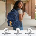 thumbnail image 4 of Chririnla Breathable Padded Adjustable Straps School Bag for Daily Commute Outdoor, 600D Polyester Lightweight Bookbag, Math Dinosaur Print, 4 of 9
