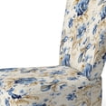 thumbnail image 4 of Designart "Ornate Corners Of Cobalt Blue I" Blue Floral Upholstered Accent Chair - Cottage Arm Chair For Living Room, 4 of 5