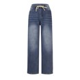 thumbnail image 4 of Lenpel Jeans for Woman Trendy Loose High Waisted Wide Leg Denim Pants Baggy Casual Trousers with Pockets, 4 of 6