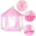 thumbnail image 4 of Princess Castle Play Tent Large Kids Play House with Star Lights Girls pink color, 4 of 9