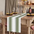 thumbnail image 2 of Dark Green 70 Inch Table Runner, Modern Gradient Vertical Stripes Geometric Farmhouse Dresser Scarf Cotton & Linen Tablerunner for Dining/Kitchen Island/Holiday Party Décor 13" x 70", 2 of 9