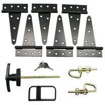 Shed Windows and More Shed Double Door Hardware Kit (6" Hinge), T-Hinges, T-Handle, Barrel Bolts