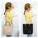 thumbnail image 5 of Bolso grande de lona para el hombro, bolso informal para mujer, bolso de trabajo, bolso de compras, bolso de viaje, bolso cruzado, color caqui, gris claro y negro, 5 of 5