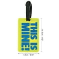 thumbnail image 2 of Unique Bargains 1 Pc THIS IS MINE Pattern Luggage Tag for Travelling Yellow, 2 of 5