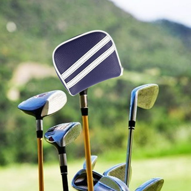 DYNWAVECA Golf Mallet Putter Cover Golf Putter Protection Golfer Gift Adults Men Women Equipment Protector Golf Mallet Putter Headcover Dark Blue
