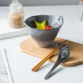 thumbnail image 6 of UNICASA Ramen Bowl Set,26oz Large Japanese Ramen Noodle Bowl with Chopstick and Spoon,Dishwasher & Microwave Safe（Gray）, 6 of 6