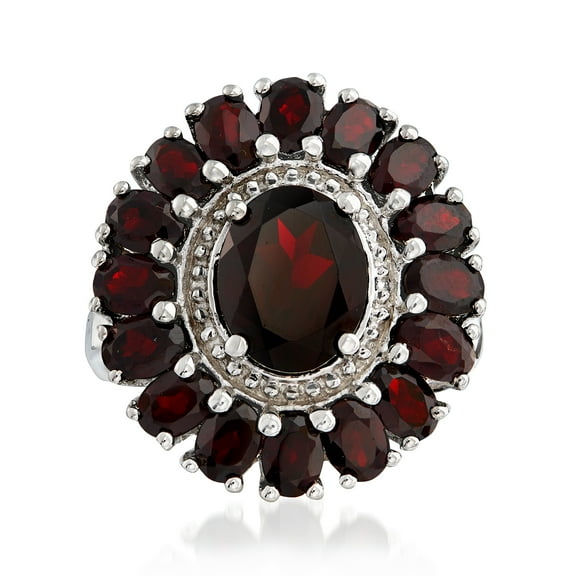 Ross-Simons 5.20 ct. t.w. Garnet Ring in Sterling Silver, Women's, Adult