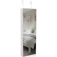 thumbnail image 2 of Gymax Wall-Mounted Jewelry Armoire with Full Length Mirror and Lockable Storage, White, 2 of 6