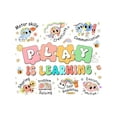thumbnail image 2 of Play Is Learning" Graphic Tee for Women - Soft & Comfortable Casual T-Shirt with Colorful Educational Design, Perfect for Back to or Teacher Appreciation Gifts, 2 of 7