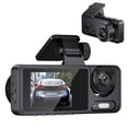 thumbnail image 1 of yeacher Triple-Lens Car Dash Cam with 1080P HD Night Vision, Front/Interior/Rear Recording, No WiFi, Multi-Language Support, 128GB Max Memory (Card Not Included), 1 of 7