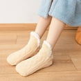 thumbnail image 4 of Qarigey 2 piezas de calcetín cálido para niños de invierno frío, calcetines suaves, calcetería cómoda, accesorio de calentamiento, Accesorios de disfraces Albaricoque 35 a 39, 4 of 6