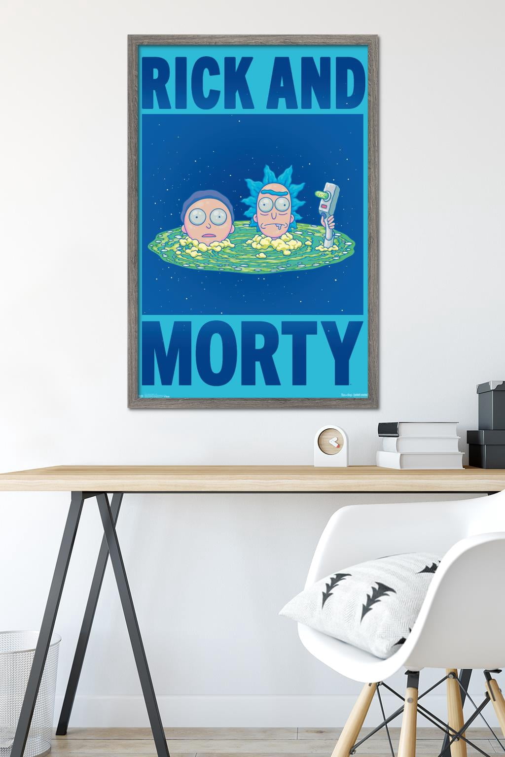 Rick And Morty - Title Wall Poster, 22.375" x 34", Framed