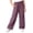 Purple, variant on Girls Hiking Pants Quick Dry Silk Elastic Waist Workout Pants Sun Protection Trousers Workout Clothes with Pockets
