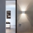 thumbnail image 5 of Aplique de pared moderno LED lámpara de pared impermeable de aluminio con haz interior al aire libre para baño dormitorio pasillo, 5 of 5