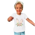 thumbnail image 2 of Penkiiy T-Shirts de Pâques pour Enfants Garçons Filles Mode Oreilles de Lapin de Pâques Imprimé Col Rond Manches Courtes 7 Ans Blanc, 2 of 4