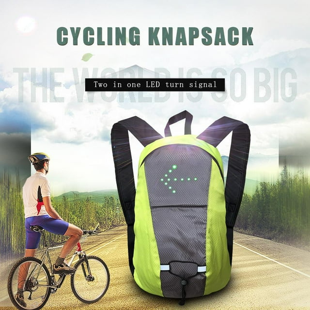 Mochilas Para Bicicletas Bicicleta Mochila para bicicleta con LED Seguridad Ciclismo al aire libre Senderismo Mochilas (Amarillo)
