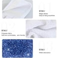 thumbnail image 5 of SKYSONIC Blue Glitter Bling Hanging Hand Towels with Hanging Loop, Hand Towels Soft Thick Dish Cloth Hand Towels for Kitchen Bathroom, with Hanging Loop, 12"x17", 5 of 6