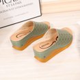 thumbnail image 4 of Zapatillas con cuña para mujer, zapatillas para exteriores para mujer, cadena de perlas, suela blanda Wmkox8yii ytu11070, 4 of 5