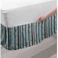 thumbnail image 2 of Forest Bed Skirt, Silhouettes of Birch Trees with Foliage Leaves in Snowy Winter Season, Elastic Bedskirt Dust Ruffle Wrap Around for Bedding Decor, 4 Sizes, Pale Blue Maroon Cream, by Ambesonne, 2 of 2