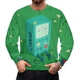 thumbnail image 3 of Adventure Time Robot Unisex Pullover Hoodie Fashion Round Neck Sweatshirts Sweater For Mens Womens, 3 of 6