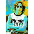 thumbnail image 4 of Stephen Chambers 17x24 White Modern Wood Framed Wall Art Titled - John Lennon Nyc 3, 4 of 6
