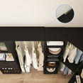 thumbnail image 4 of Homieasy Closet System, 100" x 39.2" Heavy Duty L-Shaped Closet Organizer System with Drawers & Cabinet, Corner Closet Organizer Unit, Black, 4 of 7