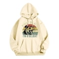 thumbnail image 1 of WEAIXIMIUNG Chandails en Molleton pour Femmes Grande Taille Sweat à Capuche Décontracté Col Rond Imprimé Animal Lettres Anglaises, 1 of 3