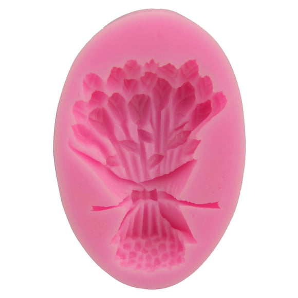 Flower Bouquet Silicone Cake Mold DIY Fondant Mousse Dessert Chocolate Mould Tray (Pink)