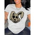 thumbnail image 1 of Lovelywholesale Round Neck Cartoon Print T-shirt, 1 of 4
