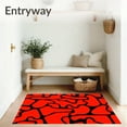 thumbnail image 3 of ODIKA 4' x 6' Machine Washable Non-Slip Area Rug, Abstract blob High Traffic Rug, Red, 674899, 3 of 7