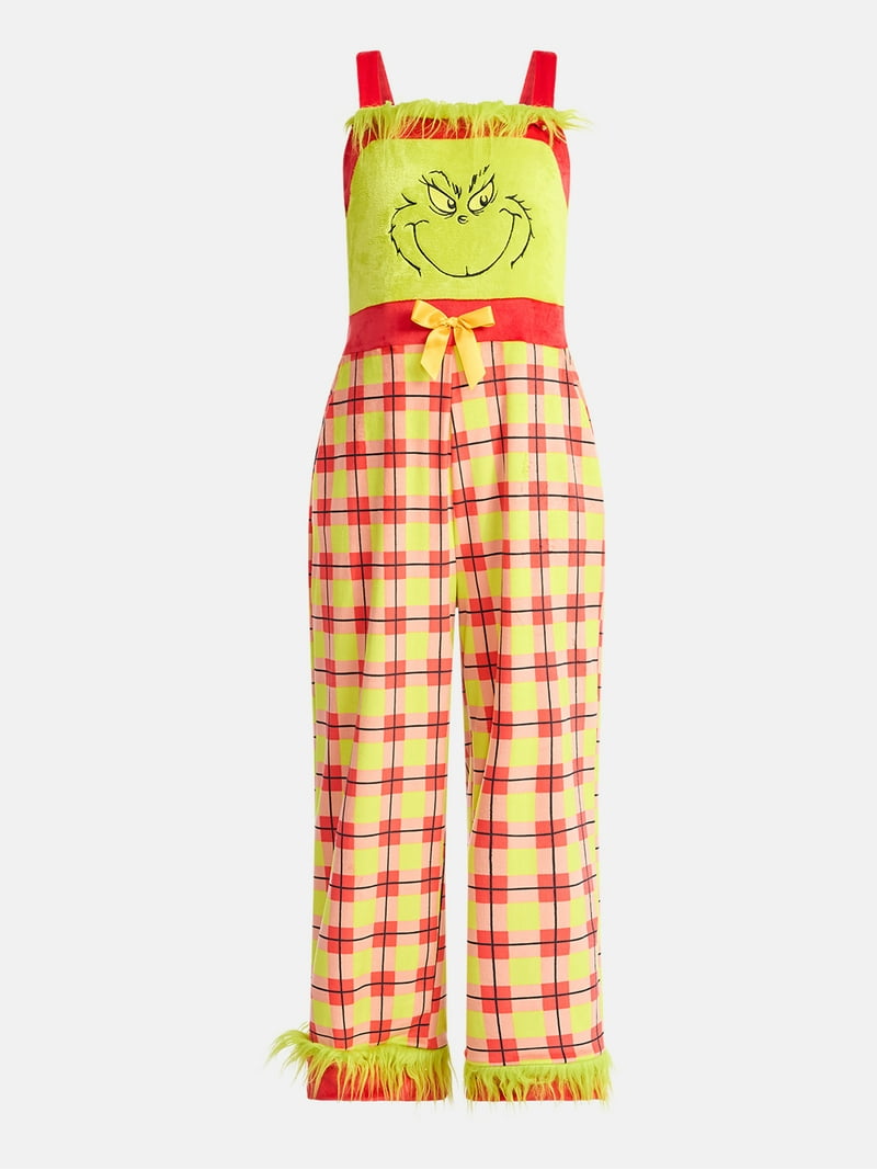 Dr. Seuss Grinchmas Women's Plaid Jumpsuit, Sizes XXS-XXL