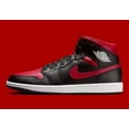 thumbnail image 3 of N I-K-E A i r-Jor-dan 1 Mid Shoes Black Varsity Red White DQ8426-067 Men's Sizes NEW, 3 of 6