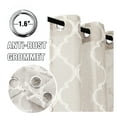 thumbnail image 2 of PrimeBeau Embroidery Linen Lantern Light Filtering Privacy Sheer Curtains (Pair of 2, 52" x 63" inch, Natural), 2 of 7