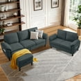 thumbnail image 4 of Pingliang Home Modern Sectional Sofa Couch with Storage Ottoman and Loveseat,Double Seater Couch and 3 Seater L Shaped Couch with Side Pockets for Home Living Room Apartment Office Studio, 4 of 8