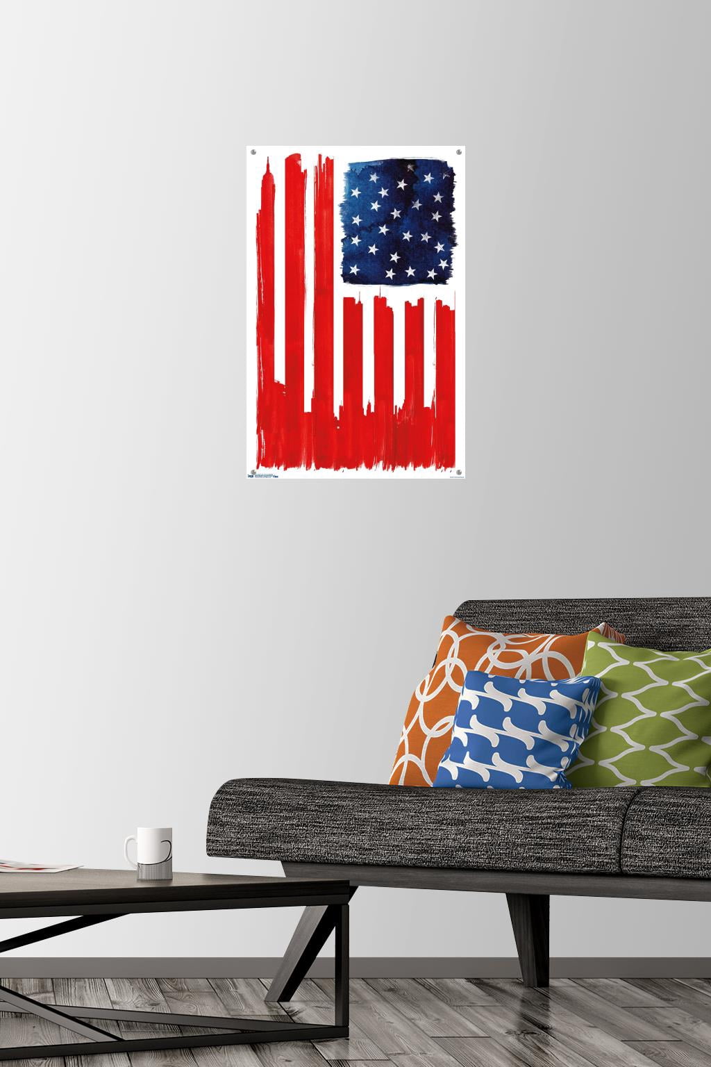 Robert Farkas - Stars And Buildings Wall Poster with Push Pins, 14.725" x 22.375"
